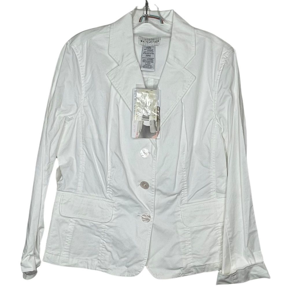 Vintage White Stag Stretch Blazer‎ White nwt